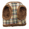 Luxury Fur Lined Brown Tartan Harness Urban Pup