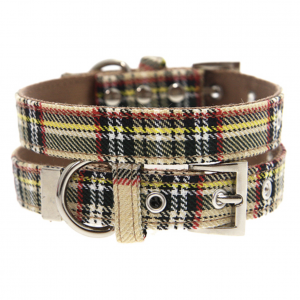 Brown Tartan Collar by Urban Pup