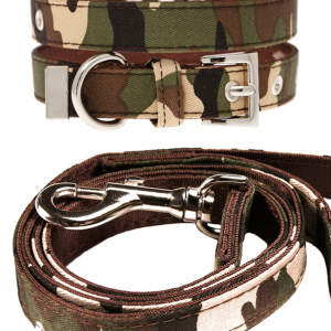 Camouflage Fabric Collar & Lead Set Urban Pup