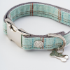 Aqua Checked Tweed Collar Hugo Hudson