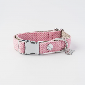 Pink Checked Herringbone Collar Hugo Hudson