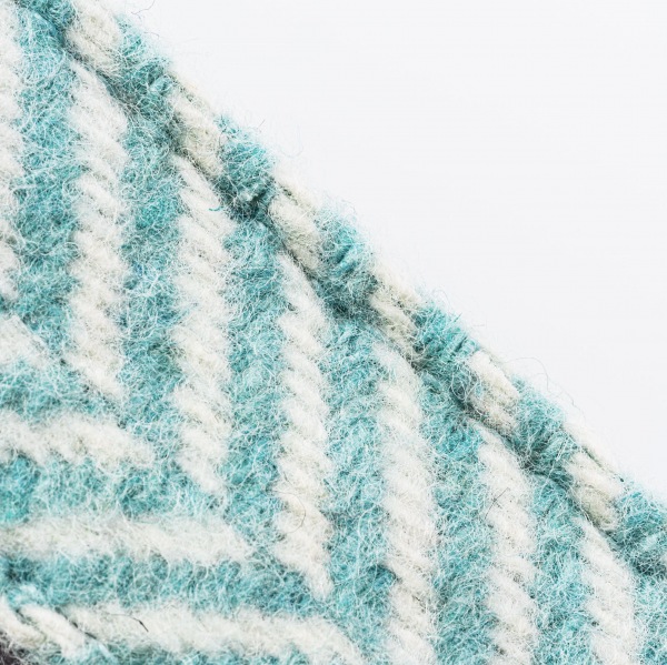 Aqua Checked Herringbone Collar Hugo Hudson