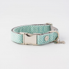 Aqua Checked Herringbone Collar Hugo Hudson