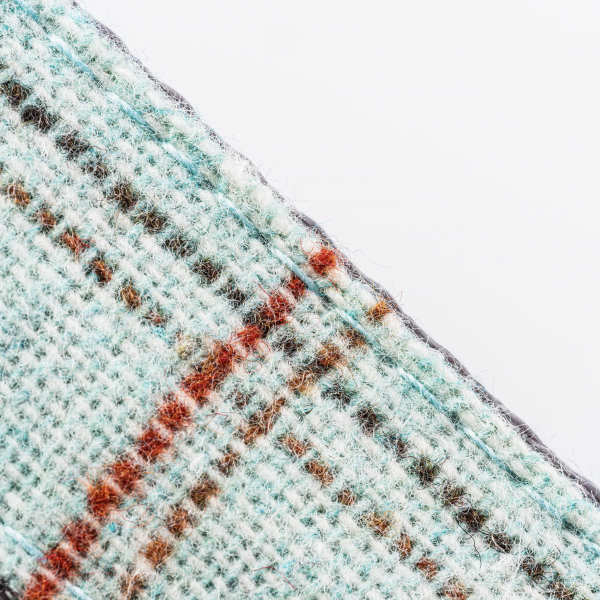 Aqua Checked Tweed Lead