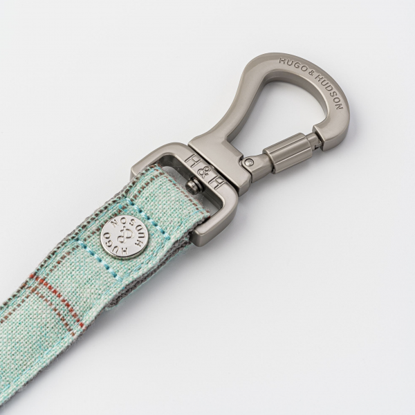 Aqua Checked Tweed Lead