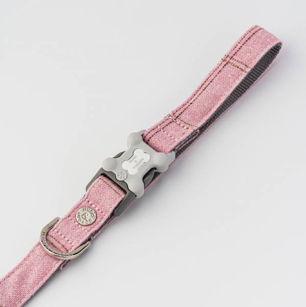Pink Herringbone Lead Hugo Hudson
