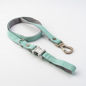 Aqua Herringbone Lead Hugo Hudson