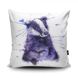 Wraptious Splatter Badger  Cushion