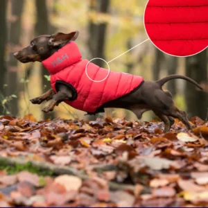 Hugo & Hudson Reversible Dog Puffer Jacket - Red and Navy