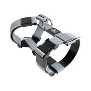 BullysBillows TRI-Harness® | Anti-Pull, Adjustable & Durable - Dog Trainers Choice - Metal Grey v2.0 Size B
