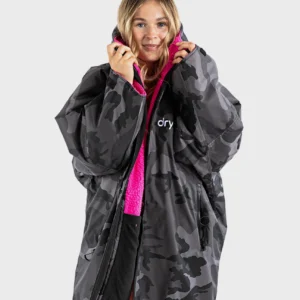 dryrobe Black Camo Pink Advance Changing Robe